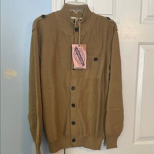 Vintage 1946 Tan Cardigan with Button Accents